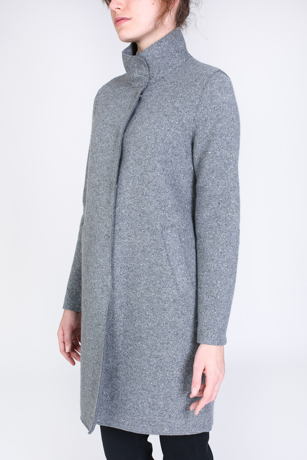 Harris Wharf London Egg shaped coat in light grey Harris Wharf London Egg shaped coat in light grey