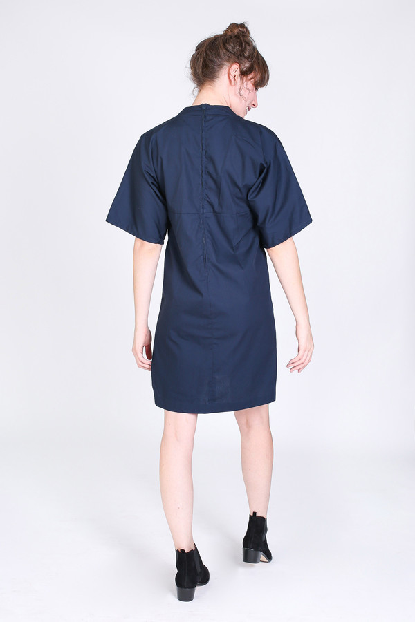 SBJ Austin Kelly dress in navy poplin SBJ Austin Kelly dress in navy poplin