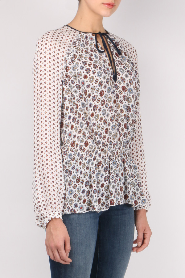 Derek Lam 10 Crosby L/S Peplum Blouse W/ Ties Derek Lam 10 Crosby L/S Peplum Blouse W/ Ties