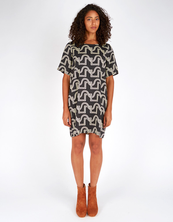 Dusen Dusen Short Yes Dress Black Duo Weave Dusen Dusen Short Yes Dress Black Duo Weave