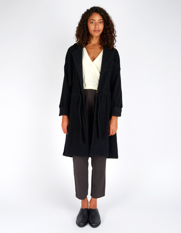 First Rite Tunnel Trench Wool Black First Rite Tunnel Trench Wool Black