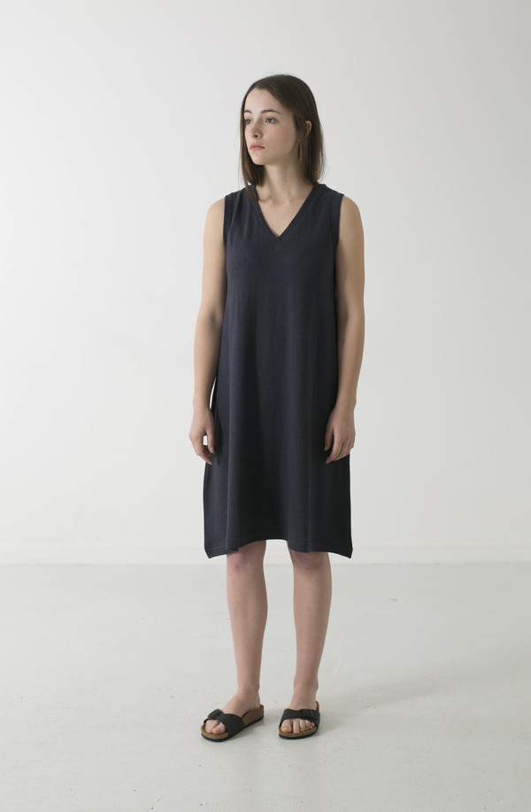 GOOD STUDIOS HEMP JERSEY ALINE V TANK DRESS GOOD STUDIOS HEMP JERSEY ALINE V TANK DRESS