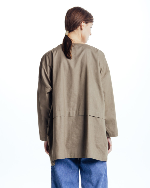 Revisited Matters Cropped Raincoat Top in Forest Revisited Matters Cropped Raincoat Top in Forest