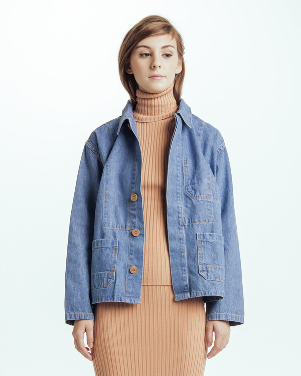 Caron Callahan Krasner Jacket In Denim Caron Callahan Krasner Jacket In Denim