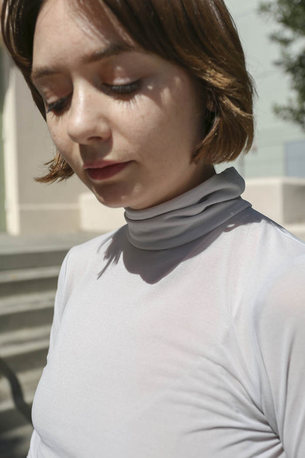 Maryam Nassir Zadeh Bianca Turtleneck in Grey Maryam Nassir Zadeh Bianca Turtleneck in Grey