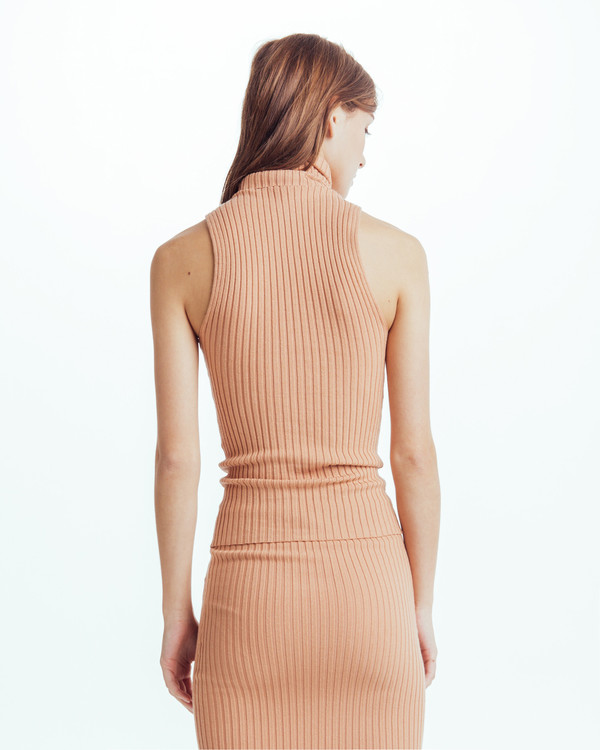 Giu Giu Nonna Sleeveless Turtleneck in Bandaid Giu Giu Nonna Sleeveless Turtleneck in Bandaid