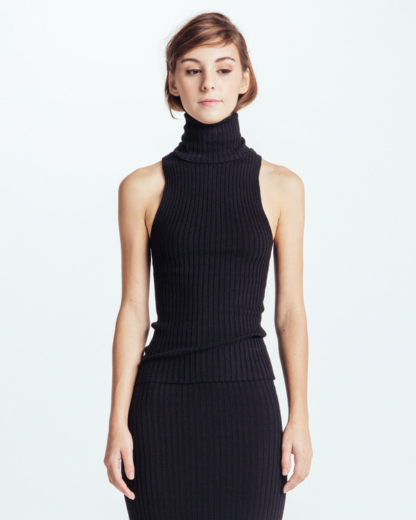 Giu Giu Nonna Sleeveless Turtleneck in Black Giu Giu Nonna Sleeveless Turtleneck in Black