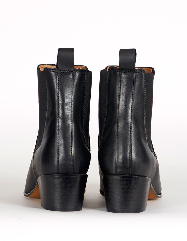 Selected Femme London Leather Boot Black Selected Femme London Leather Boot Black