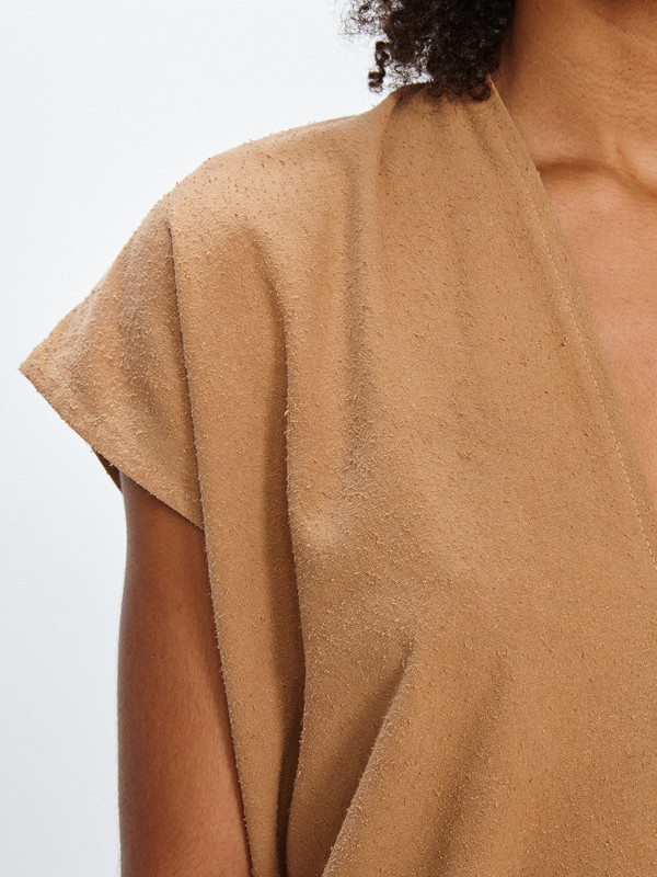 Miranda Bennett EVERYDAY JUMPSUIT / CAMEL SILK NOIL Miranda Bennett EVERYDAY JUMPSUIT / CAMEL SILK NOIL