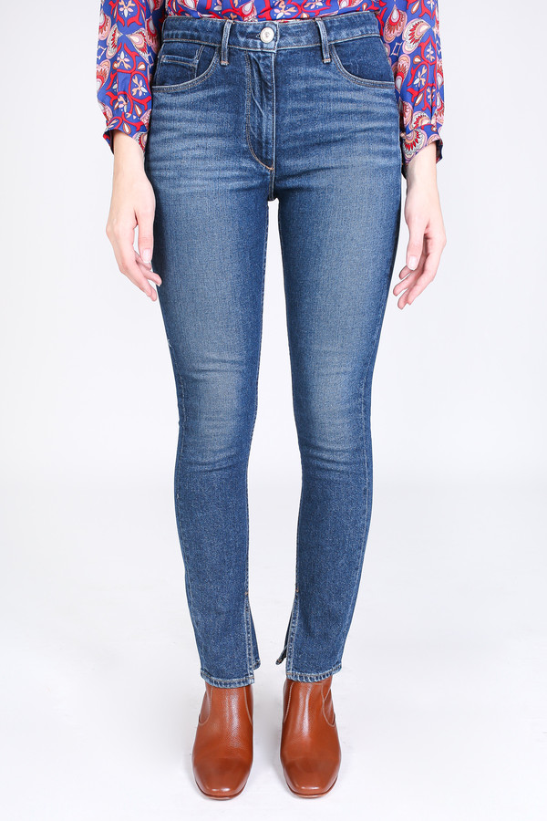 3x1 Split seam skinny jean in dark sterling 3x1 Split seam skinny jean in dark sterling