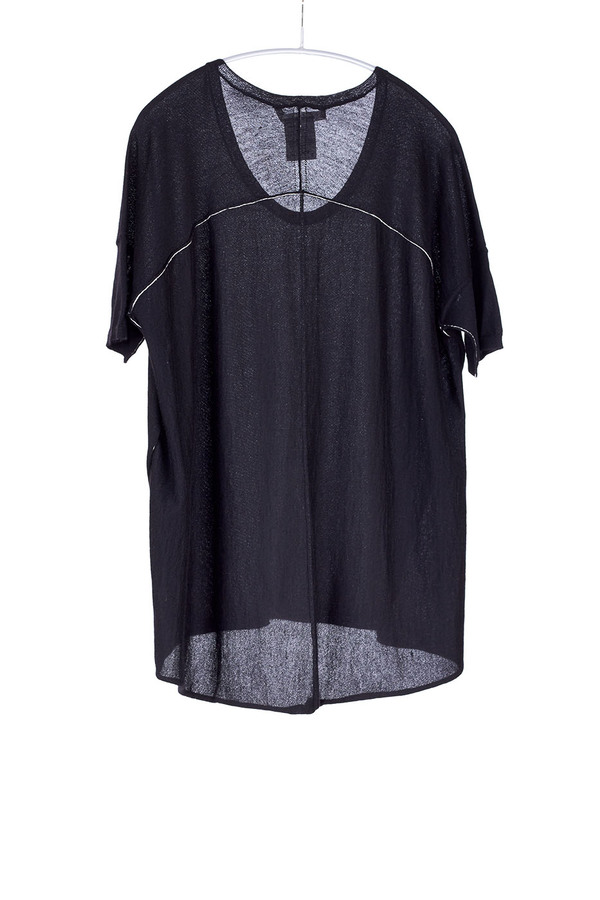 Paychi Guh Cashmere Boxy Tee Black Paychi Guh Cashmere Boxy Tee Black