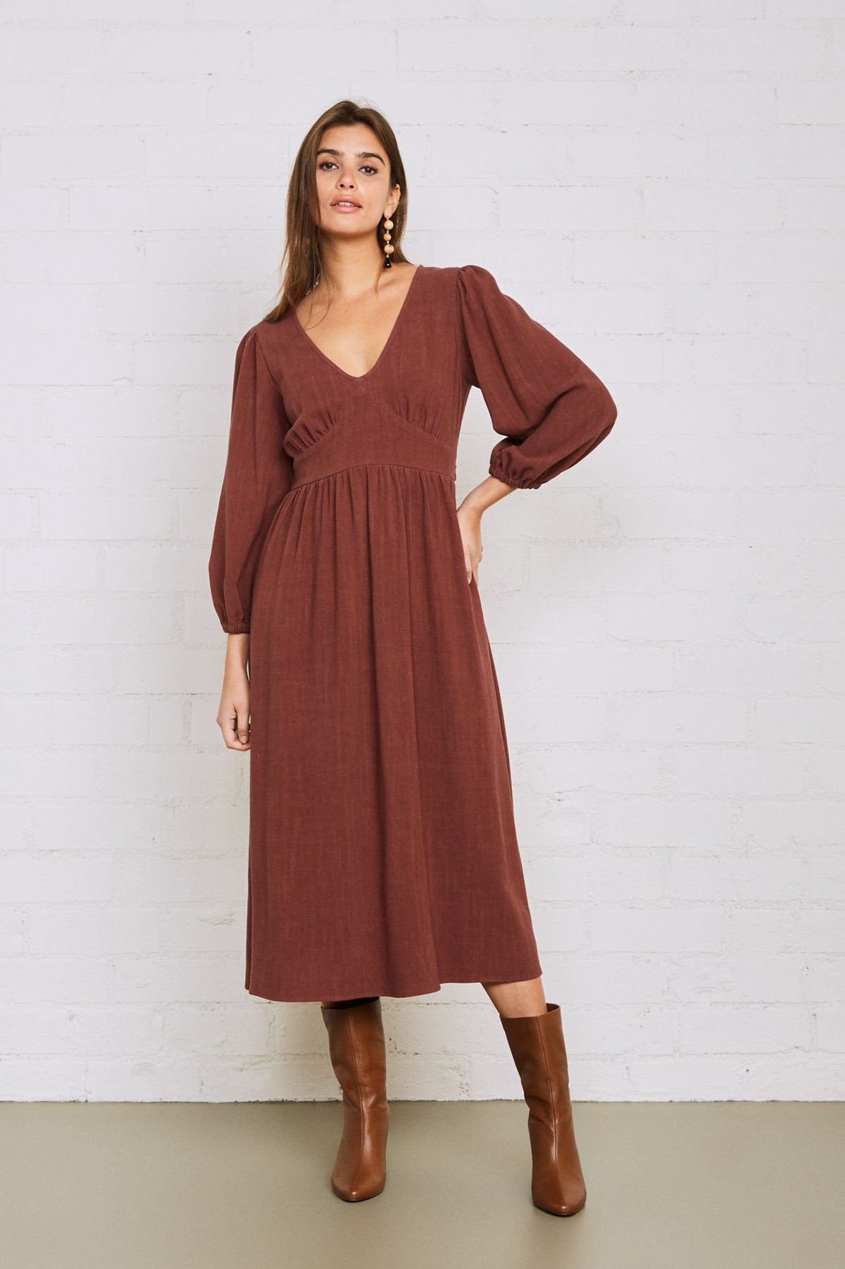 Rachel Pally Linen Holland Dress Brick Garmentory