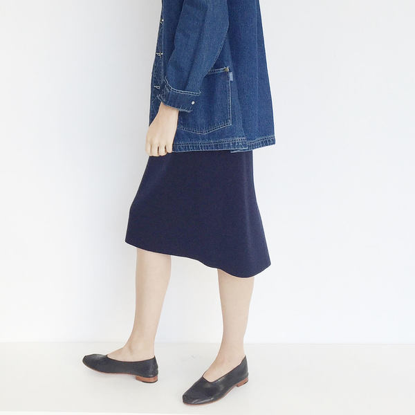 Johan Vintage Navy Wool Pencil Skirt Johan Vintage Navy Wool Pencil Skirt