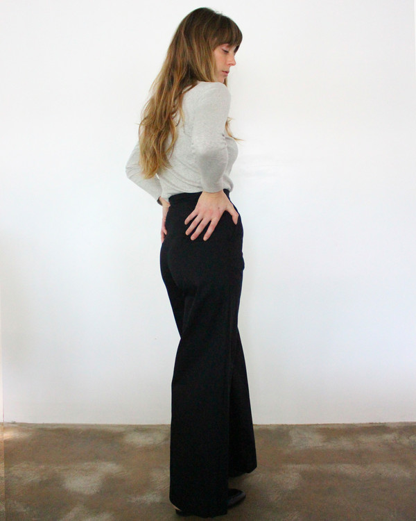 esby ALEX WIDE LEG PANT - BLACK esby ALEX WIDE LEG PANT - BLACK