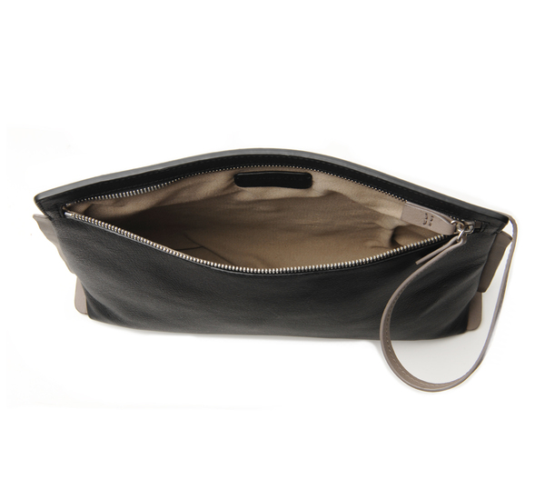 Black Large Pochette Clutch by Bonastre Black Large Pochette Clutch by Bonastre