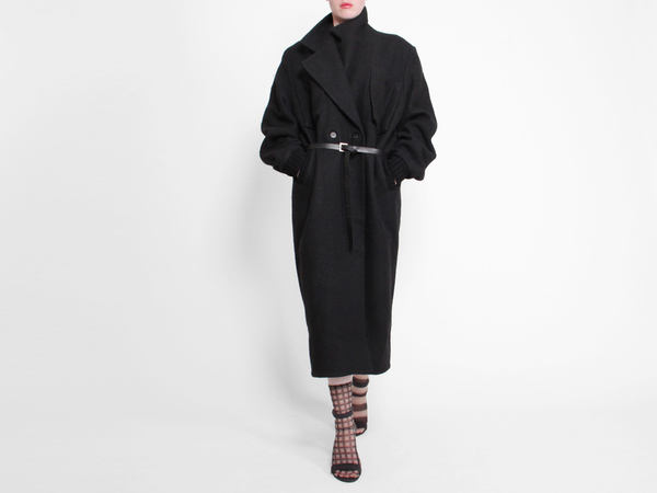 Berenik Wool Trench Coat - Black Berenik Wool Trench Coat - Black