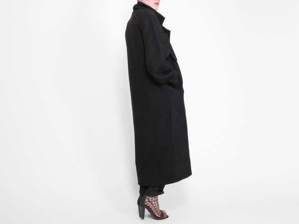 Berenik Wool Trench Coat - Black Berenik Wool Trench Coat - Black