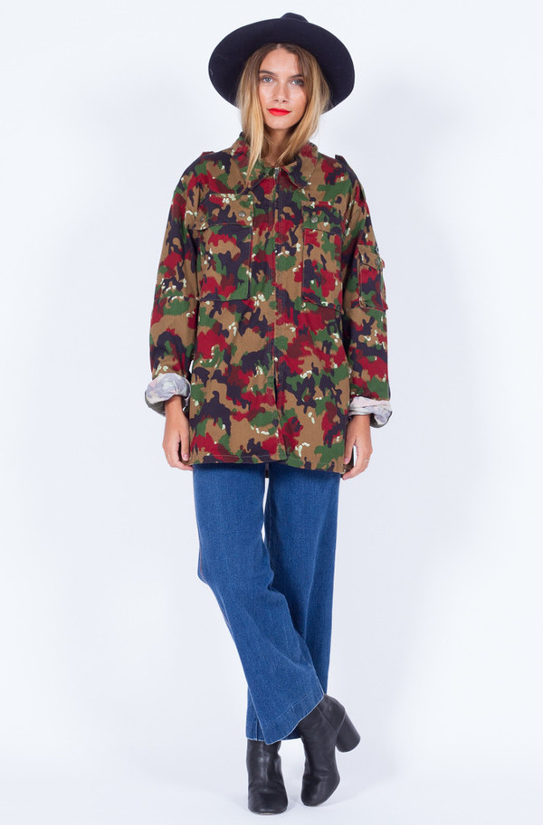 Yo Vintage! CAMO JACKET (ONE SIZE) Yo Vintage! CAMO JACKET (ONE SIZE)
