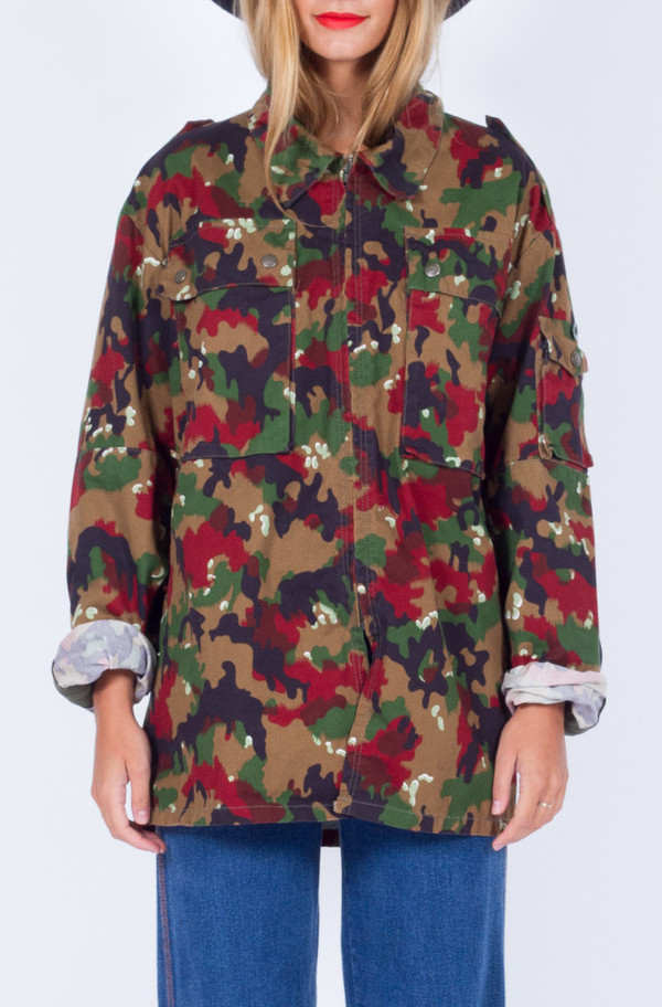 Yo Vintage! CAMO JACKET (ONE SIZE) Yo Vintage! CAMO JACKET (ONE SIZE)