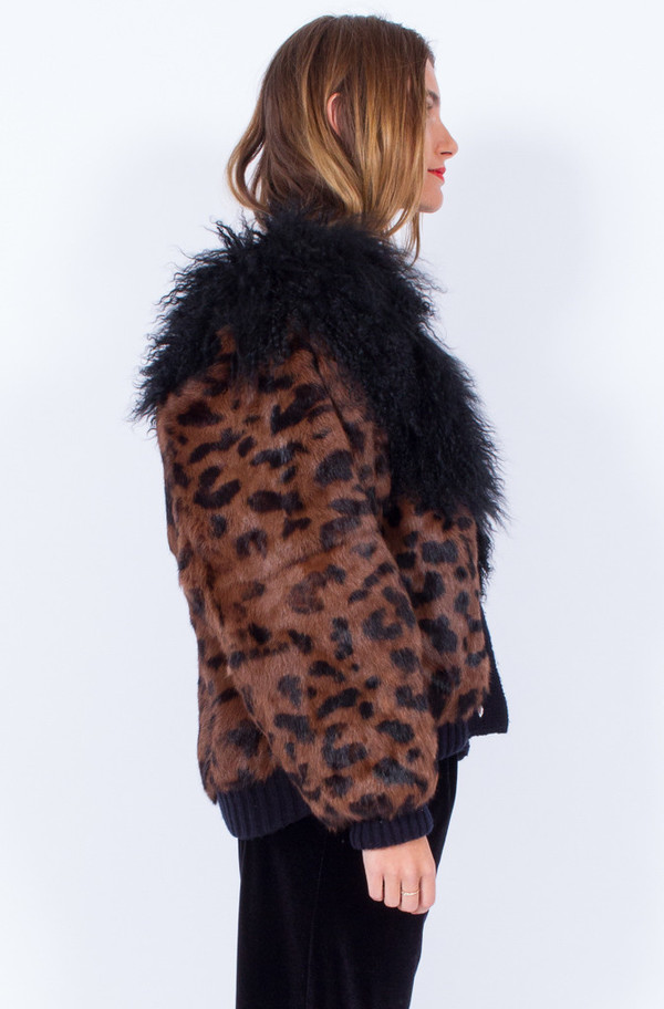 LEOPARD PRINT FUR COAT (ONE SIZE) LEOPARD PRINT FUR COAT (ONE SIZE)