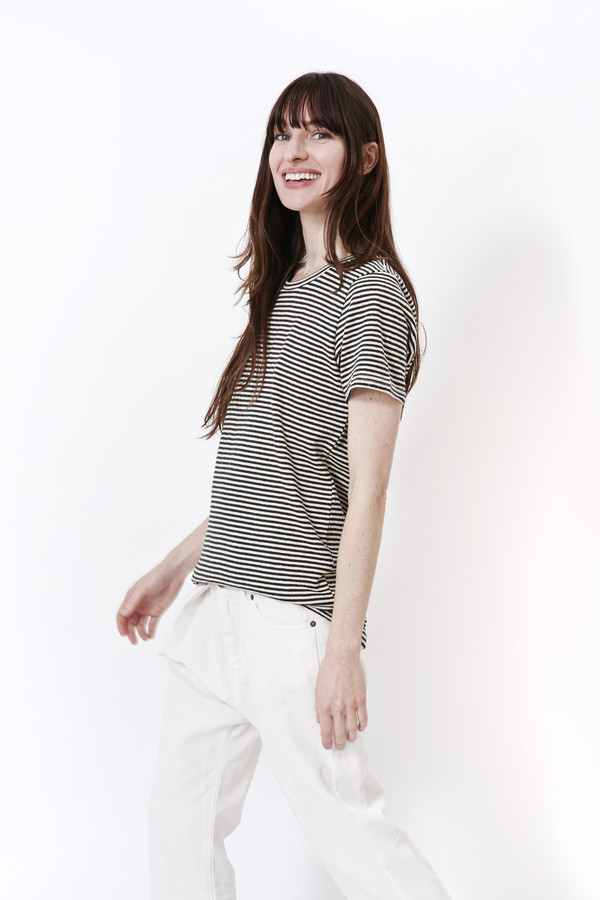 Jungmaven Black & White Stripe Tee Jungmaven Black & White Stripe Tee
