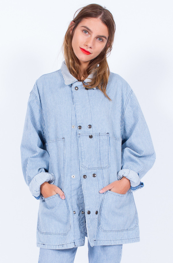 STRIPE DENIM JACKET (ONE SIZE) STRIPE DENIM JACKET (ONE SIZE)