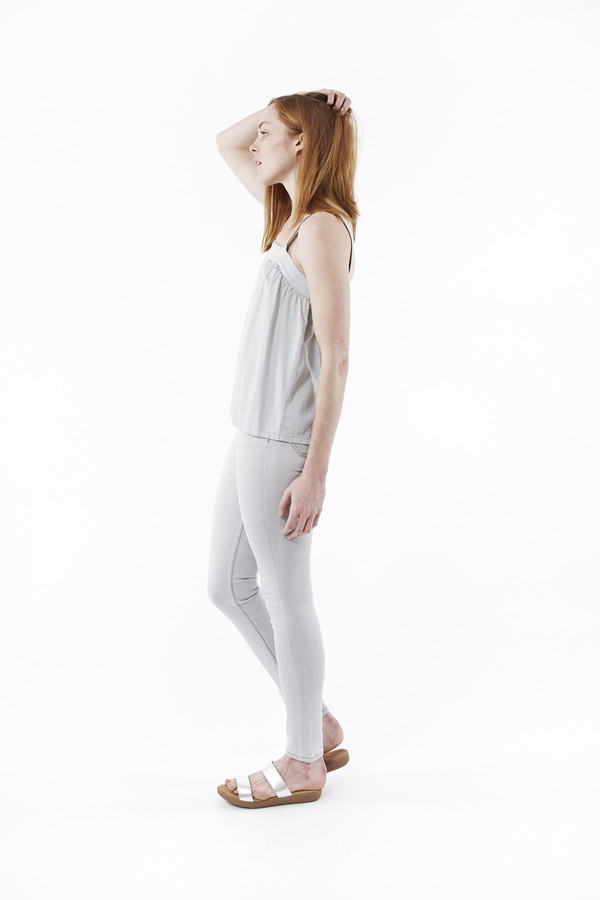 Lacausa Dahlia Tank Top in Grey Lacausa Dahlia Tank Top in Grey