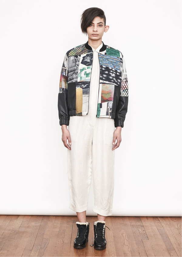 Berenik DIGITAL COLLAGE PRINTED BOMBER JACKET Berenik DIGITAL COLLAGE PRINTED BOMBER JACKET
