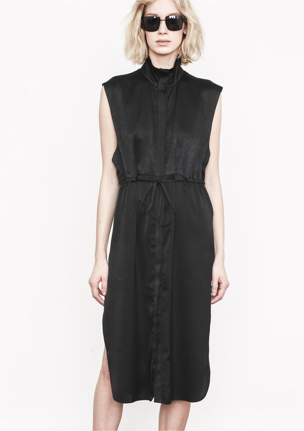 Berenik DRESS - VEST BLACK SHINY/MATT Berenik DRESS - VEST BLACK SHINY/MATT