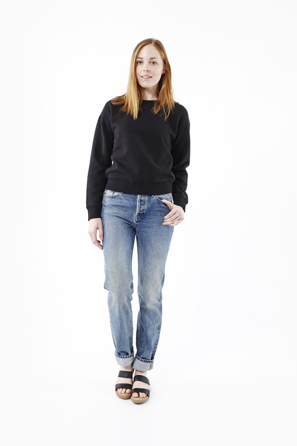 EARNEST SEWN Victoria Straight Leg Jeans in Light Blue EARNEST SEWN Victoria Straight Leg Jeans in Light Blue