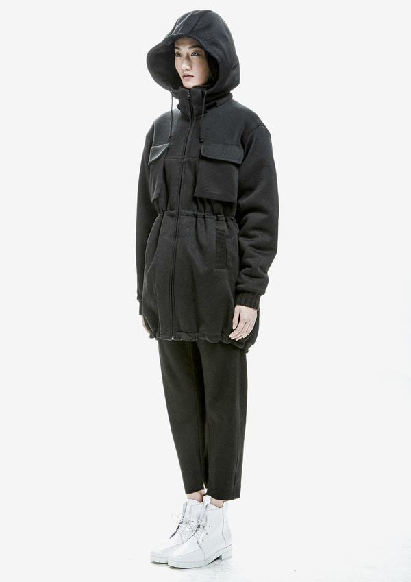 Berenik Jacket Hood Bias Triacetate - Black Bias Berenik Jacket Hood Bias Triacetate - Black Bias