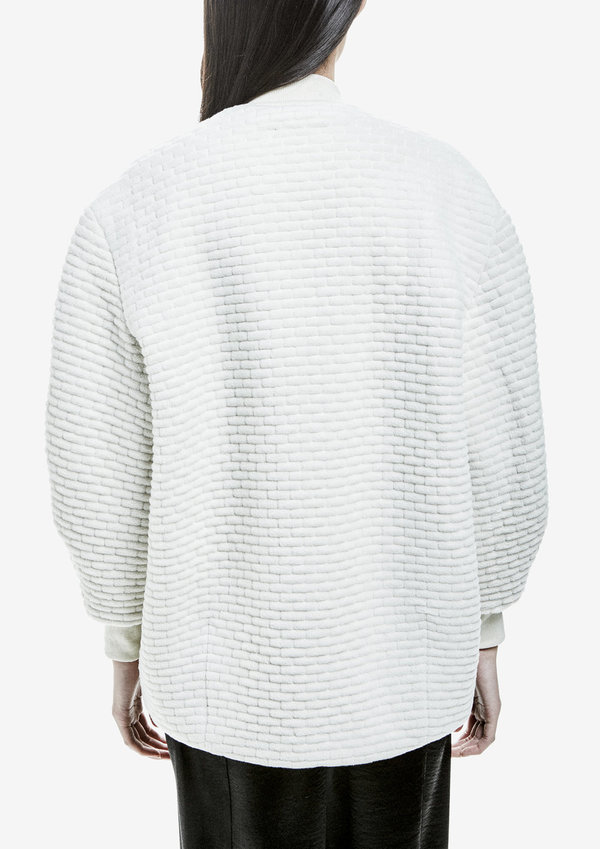 Berenik Pilot Jacket Zip Quilted Fleece - White Quilt Berenik Pilot Jacket Zip Quilted Fleece - White Quilt