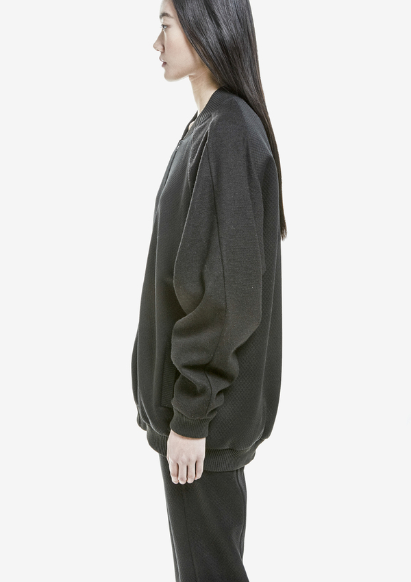Berenik Pilot Jacket Zip Rhomb Tricetate Jersey - Black Rhomb Berenik Pilot Jacket Zip Rhomb Tricetate Jersey - Black Rhomb