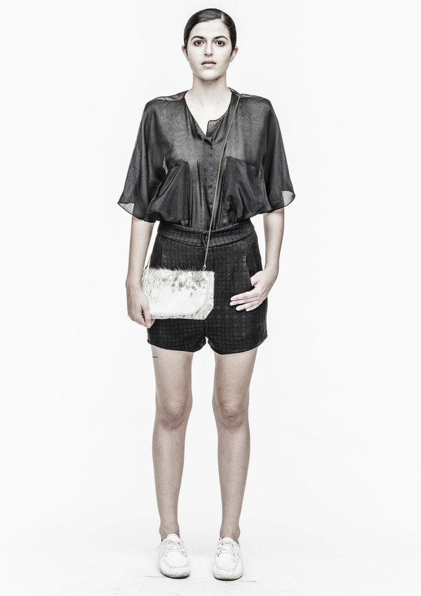 Berenik Shorts Waistband Square Triacetate - Black Berenik Shorts Waistband Square Triacetate - Black