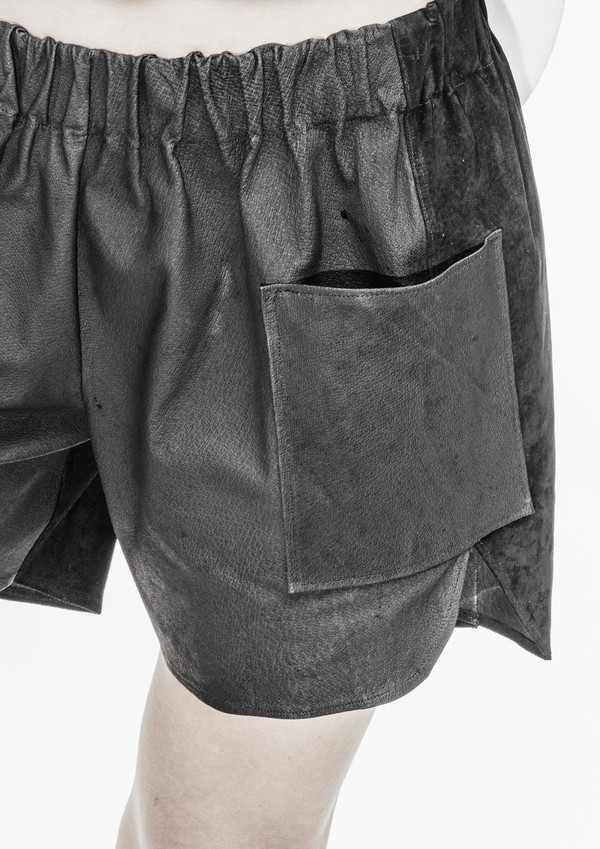 Berenik Shorts Real Leather Pig - Black Berenik Shorts Real Leather Pig - Black