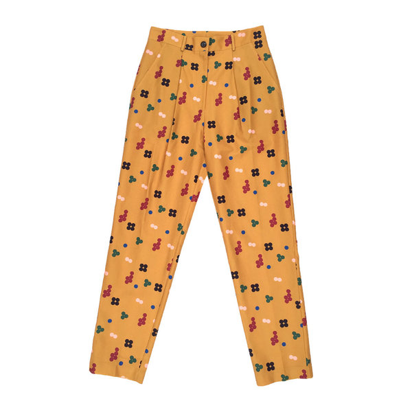 Dusen Dusen MUSTARD FIVE DOT PLEATED PANT Dusen Dusen MUSTARD FIVE DOT PLEATED PANT