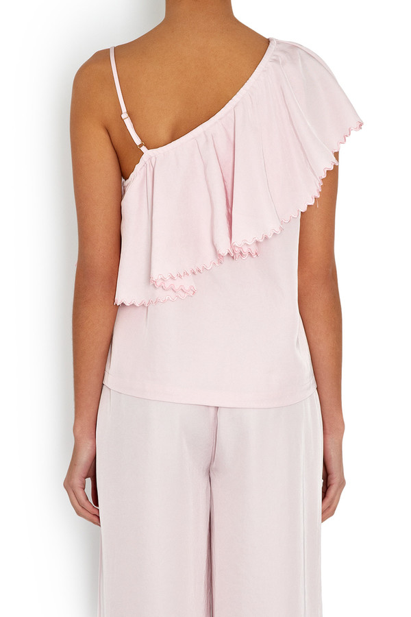 Rodebjer One-Shoulder Wep Top Frosty Pink Rodebjer One-Shoulder Wep Top Frosty Pink