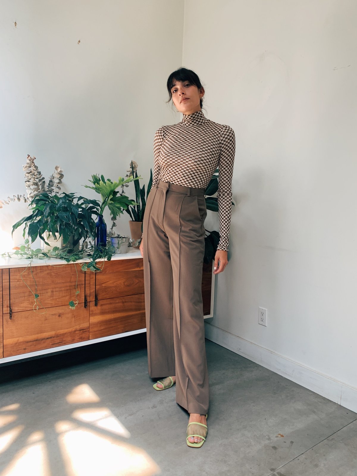 Nanushka Cleo Wide Leg Trouser - Clay 