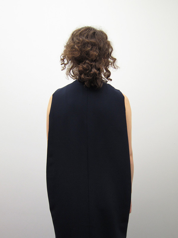 KAAREM Dill High Collar Dress, Blue/Black KAAREM Dill High Collar Dress, Blue/Black