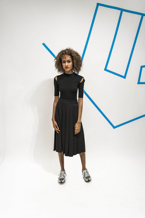 Nomia Midi Pleated Skirt - Black Nomia Midi Pleated Skirt - Black