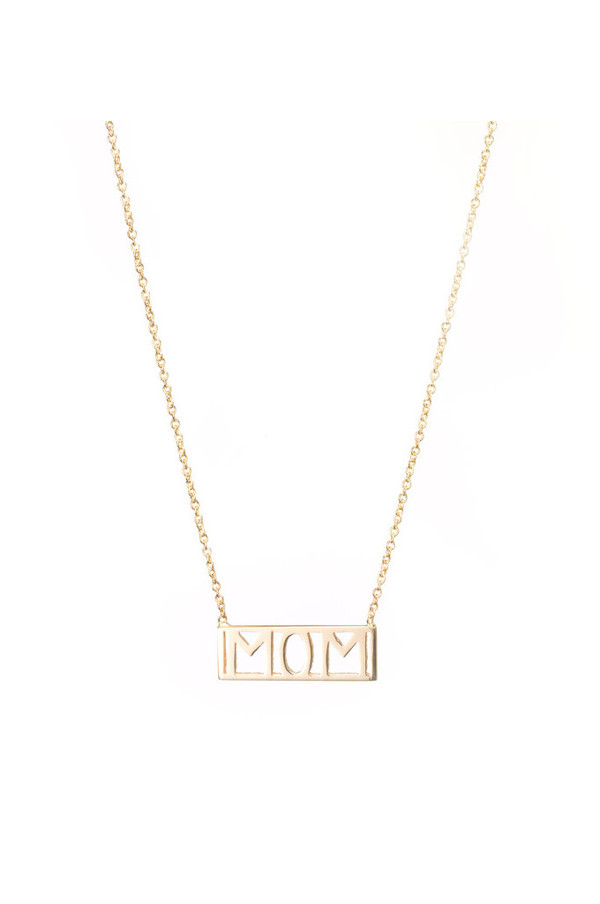 Winden Mom Necklace, 14K Yellow Gold Winden Mom Necklace, 14K Yellow Gold
