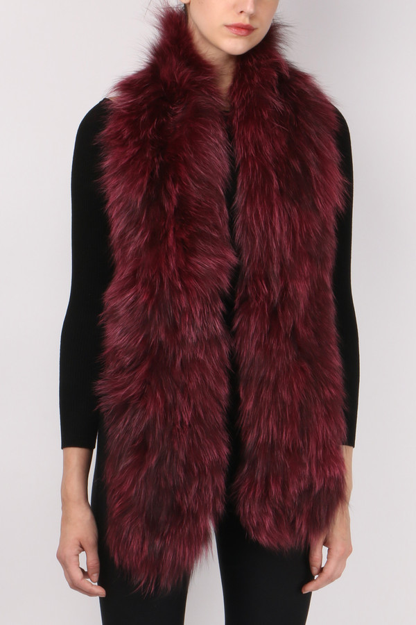 Jocelyn Fur Silver Fox Sections Scarf Jocelyn Fur Silver Fox Sections Scarf