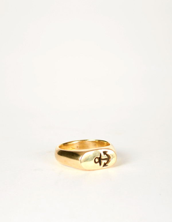 Jon Swinamer Anchor Signet Ring Bronze Jon Swinamer Anchor Signet Ring Bronze