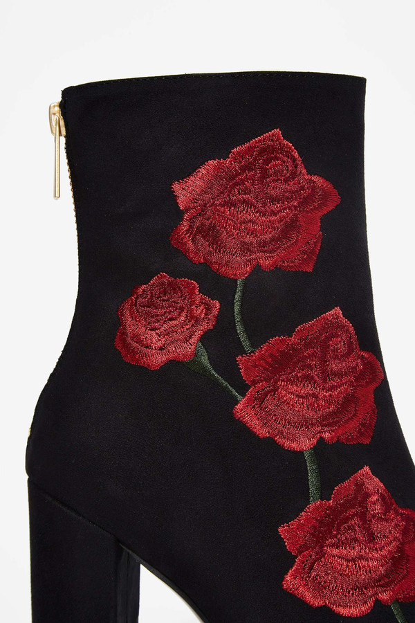 Intentionally Blank ROSA Embroidered Boot in Black Intentionally Blank ROSA Embroidered Boot in Black