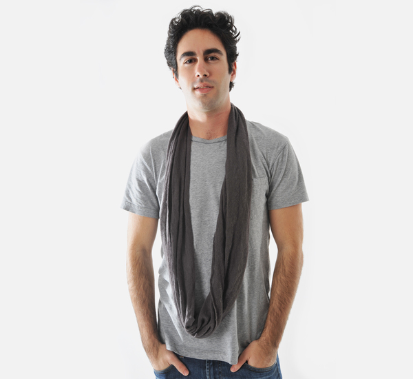 Botto Giuseppe Dark Brown Cashmere Tube Scarf by Botto Giuseppe Botto Giuseppe Dark Brown Cashmere Tube Scarf by Botto Giuseppe