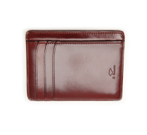 Il Bussetto Bordeaux Card Case Wallet Il Bussetto Bordeaux Card Case Wallet