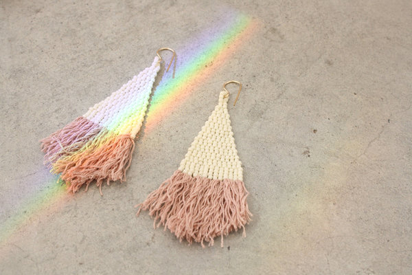 Blackbird Dagger Beaded Fringe Earrings Blackbird Dagger Beaded Fringe Earrings