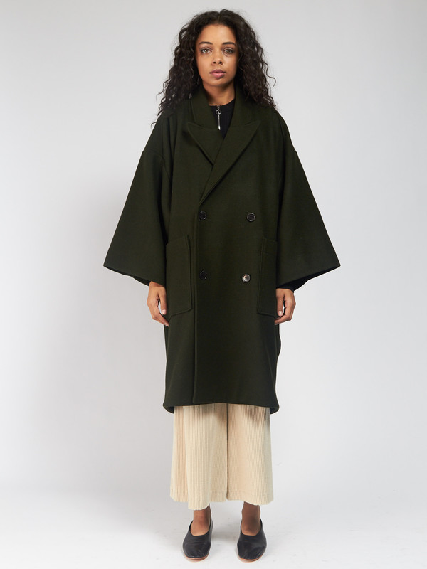 Henrik Vibskov Last Coat Hunter Green Henrik Vibskov Last Coat Hunter Green