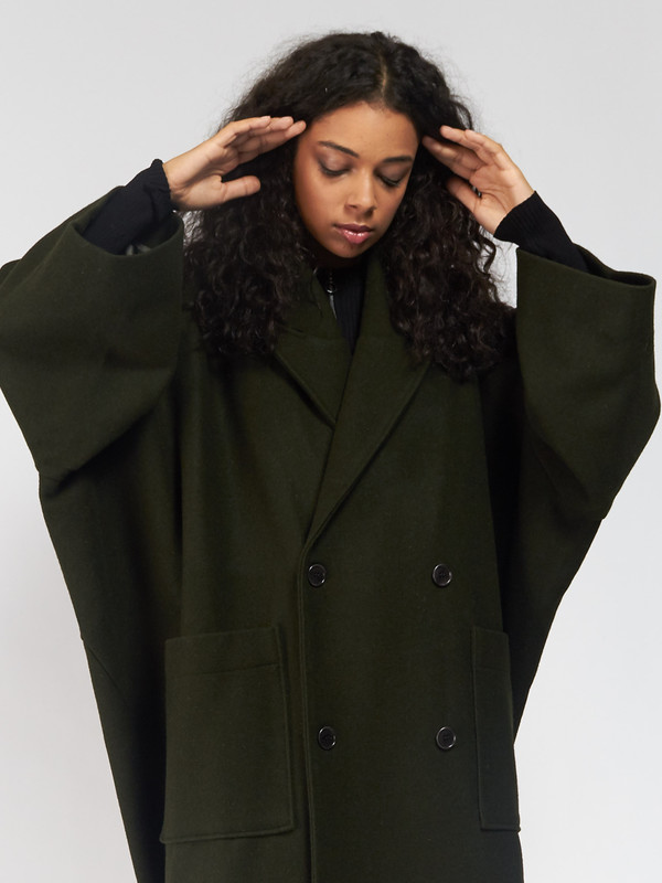 Henrik Vibskov Last Coat Hunter Green Henrik Vibskov Last Coat Hunter Green