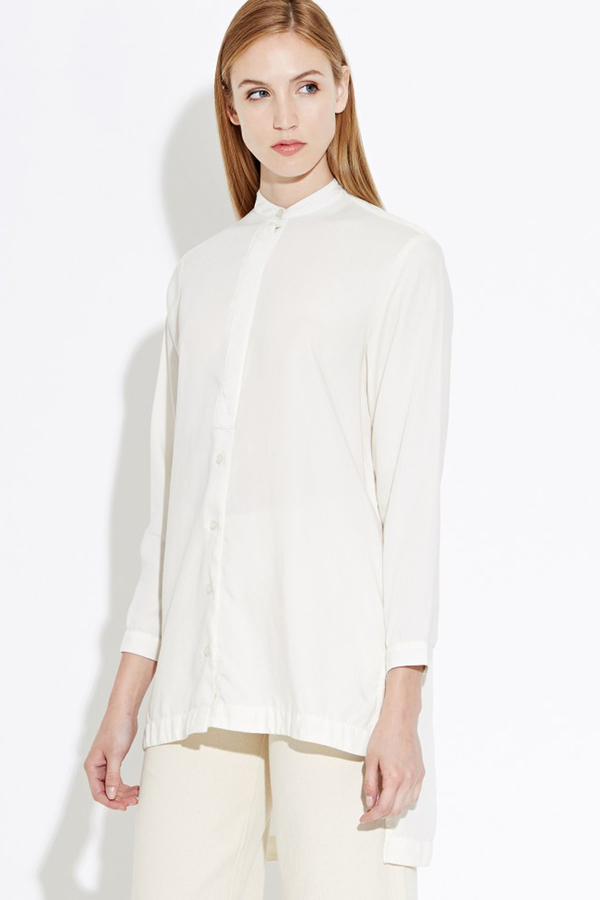 WAVEN Agnes Mandarin Shirt- White WAVEN Agnes Mandarin Shirt- White